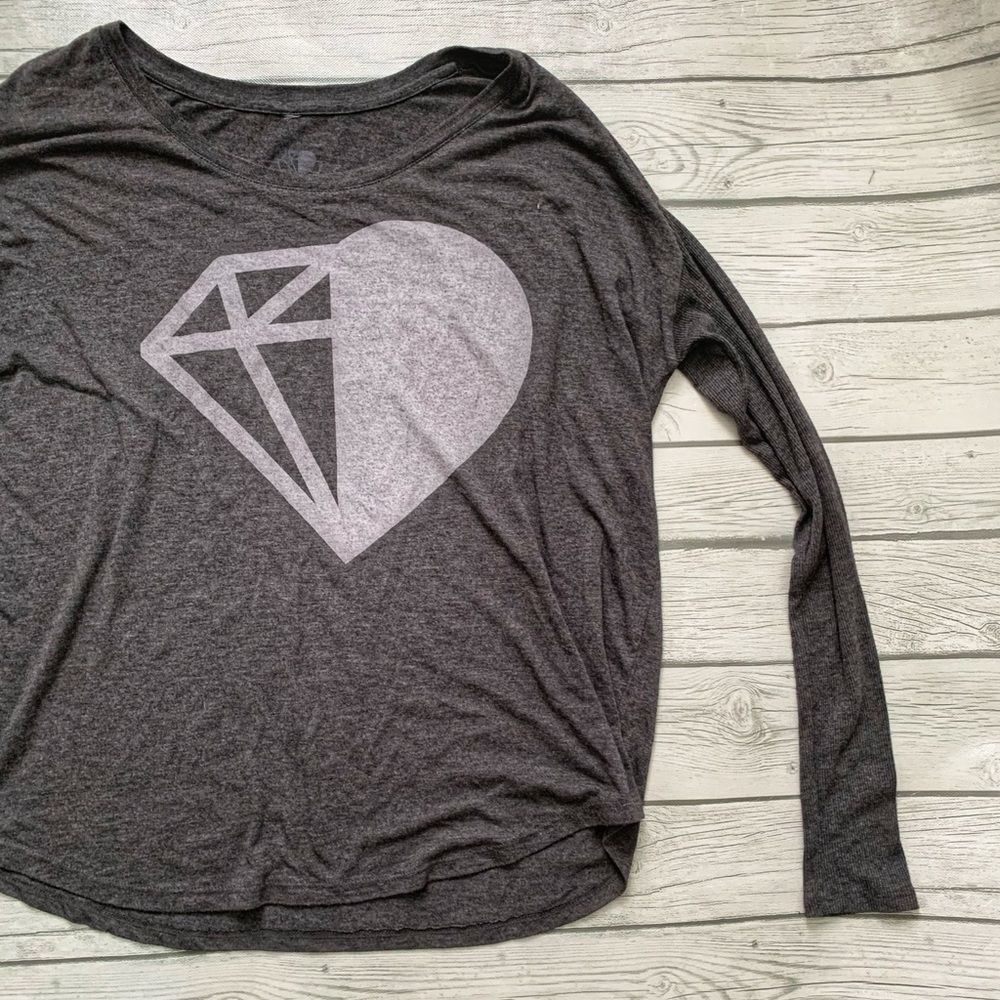 So Worth Loving/long sleeve dolman top-gray-medium - Picture 4 of 6